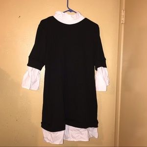 black and white dress